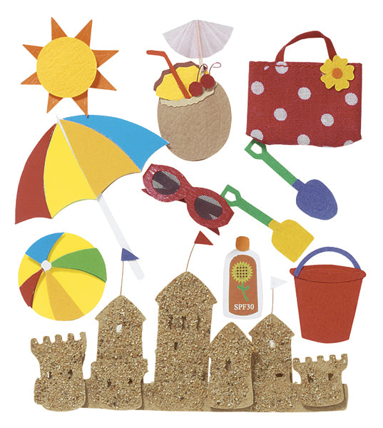 Jolee's Boutique Dimensional Stickers - Fun At The Beach