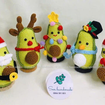 Avocado Noel Edition- Crochet pattern - PDF file - English