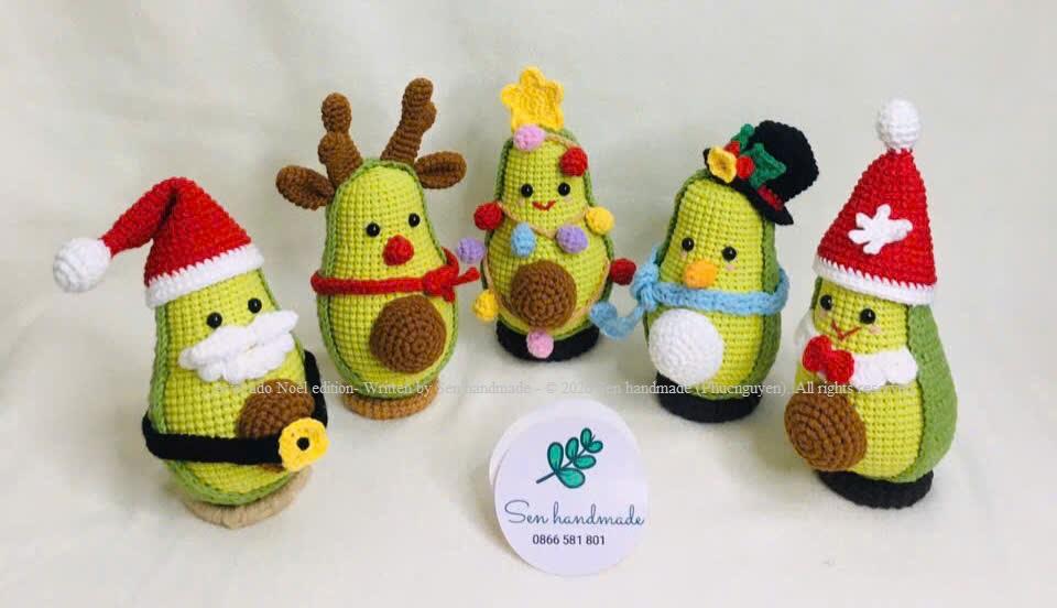 Avocado Noel Edition- Crochet pattern - PDF file - English