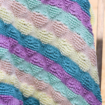 Striped Hearts Baby Blanket