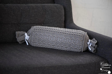 Cabled Zig Zag Bolster Pillow