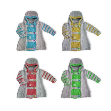Joyful Hoodie Coat  (0 - 7 years)DK  - Joyful Hoodie Coat