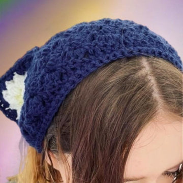 Daisy Crochet Bandana Headscarf