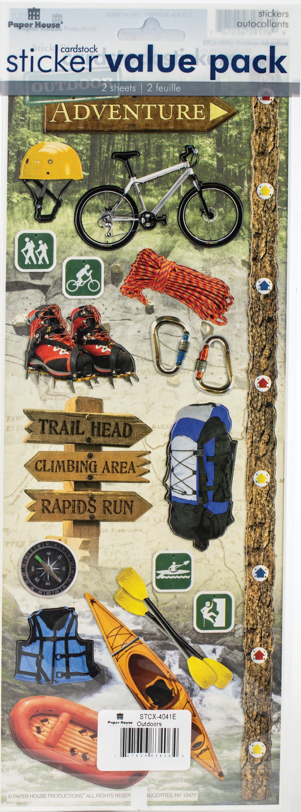 Paper House Cardstock Sticker 2/Pkg - Outdoors/Camping