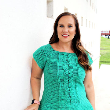 Cabled Peplum Tee