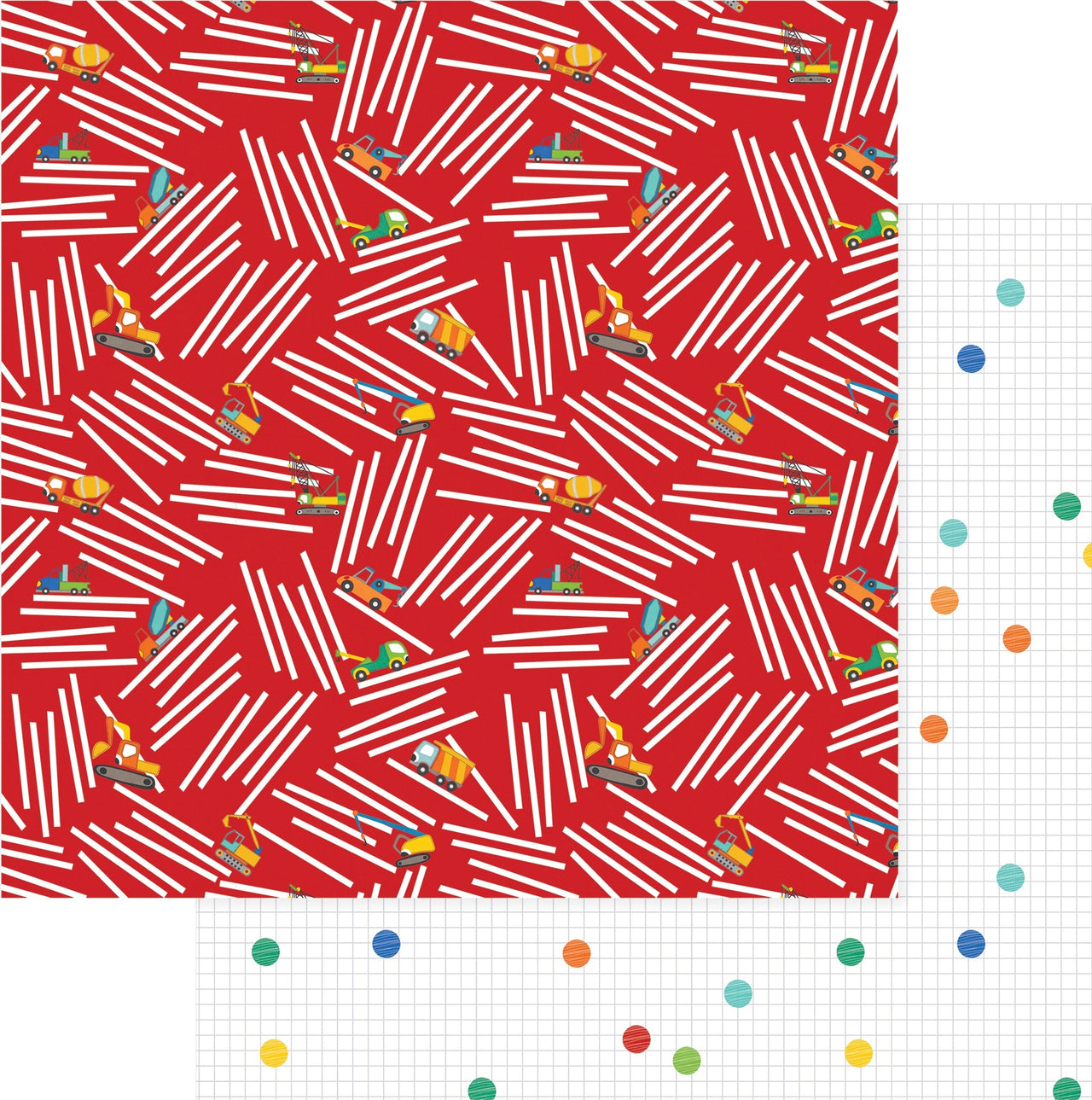 Photoplay Paper Little Builder Double-Sided Cardstock 12"X12" 25/Pkg - Little Builder