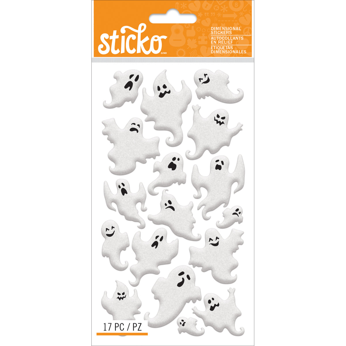 Sticko Dimensional Stickers - Velvet Ghosts