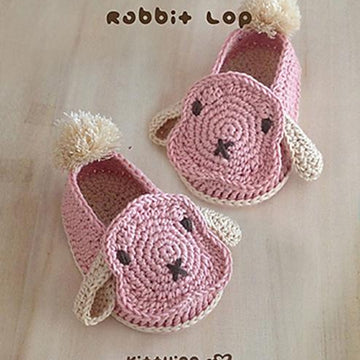 Bunny Rabbit Lop Baby Booties by Kittying Crochet Pattern