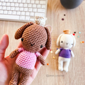 TUTORIEL CROCHET MOLLY en Français de Zess - patron lapin princesse pdf amigurumi animal facile à suivre