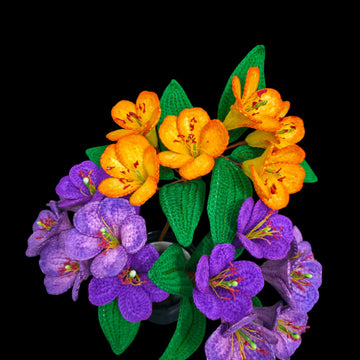 Crochet Rododentron flowers