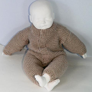 Baby Simple Aran Garter Stitch Onesie
