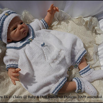 Sailor Romper Set 17-23” Dolls/newborn/0-3m baby