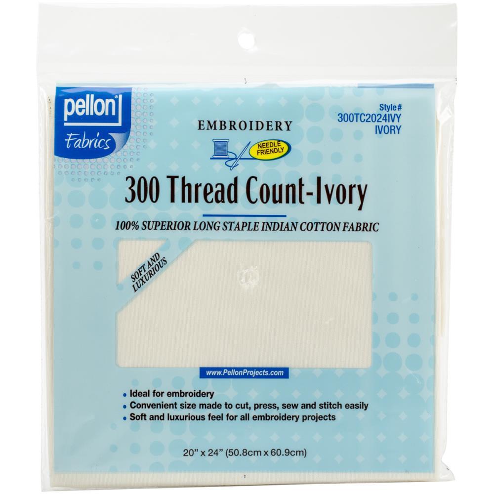 Pellon 300 Thread Count Cotton Fabric For Embroidery - Ivory