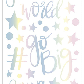 American Crafts Shimelle Sparkle City Thickers Stickers 5.5"X11" 101/Pkg - Sparkle Phrases & Icons/Foam
