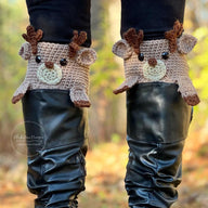 Peeping Reindeer Boot Cuffs