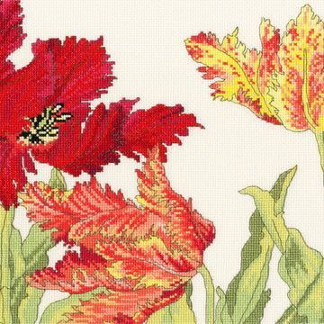Bothy Threads Tulip Blooms Cross Stitch Kit