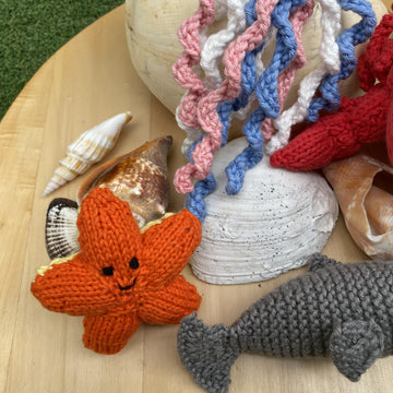 Sea creatures quad knitting pattern