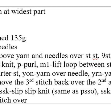 Knitting Pattern #672