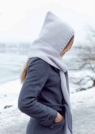 "Insvept Hood And Scarf" - Scarf Knitting Pattern For Women in MillaMia Naturally Soft Merino