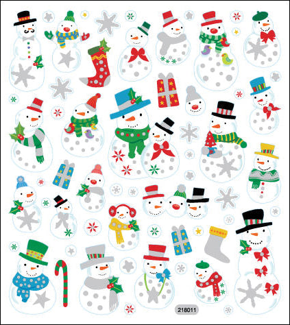 Tattoo King Sticker King Stickers - Glitter Snowmen