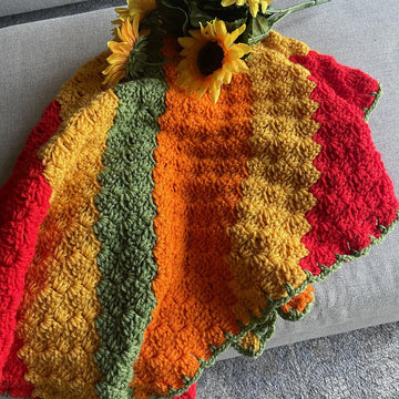 Fall Stripes C2C Afghan