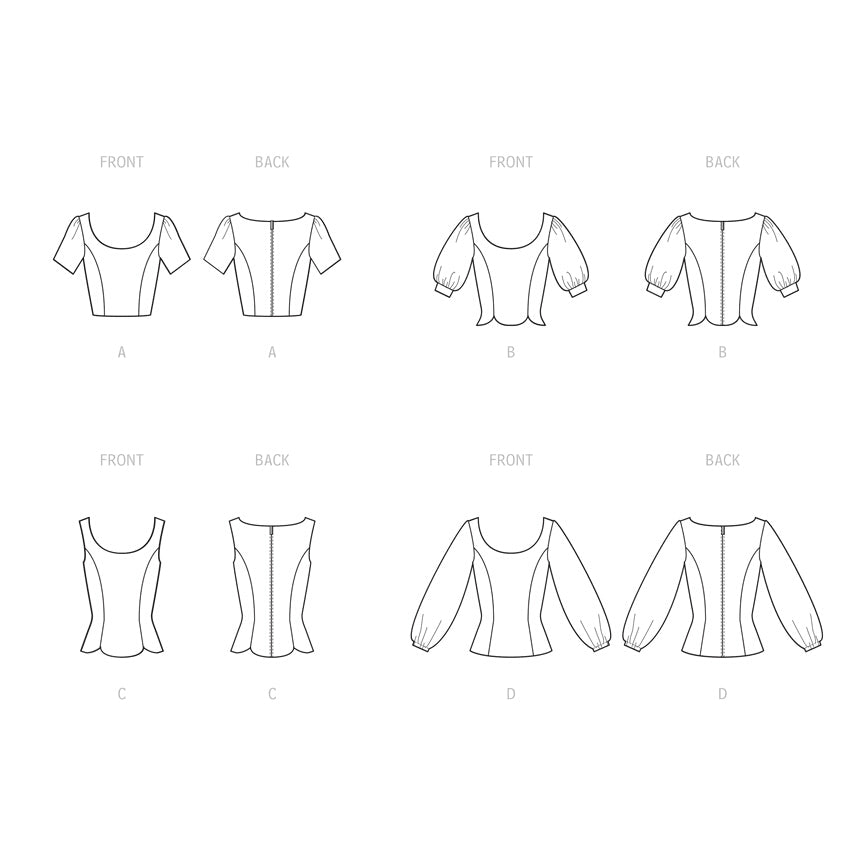 McCall's Misses' and Women's Tops M8255 - Sewing Pattern