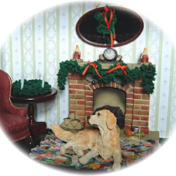 1:12th scale Christmas Wreath set