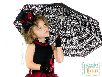 Victorian Goth Steampunk Style Lace Parasol