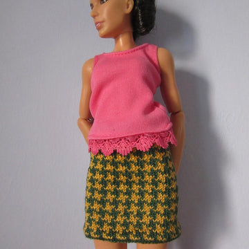 1:6th scale Houndstooth check skirts
