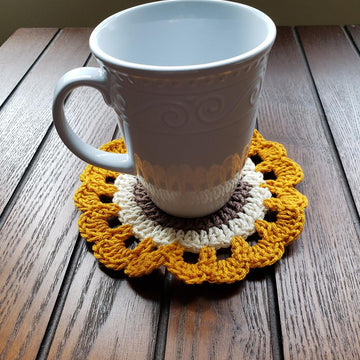 Crochet Sunflower Coasters
