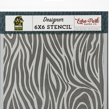 Echo Park Paper Echo Park Stencil 6"X6" - Zebra Stripe