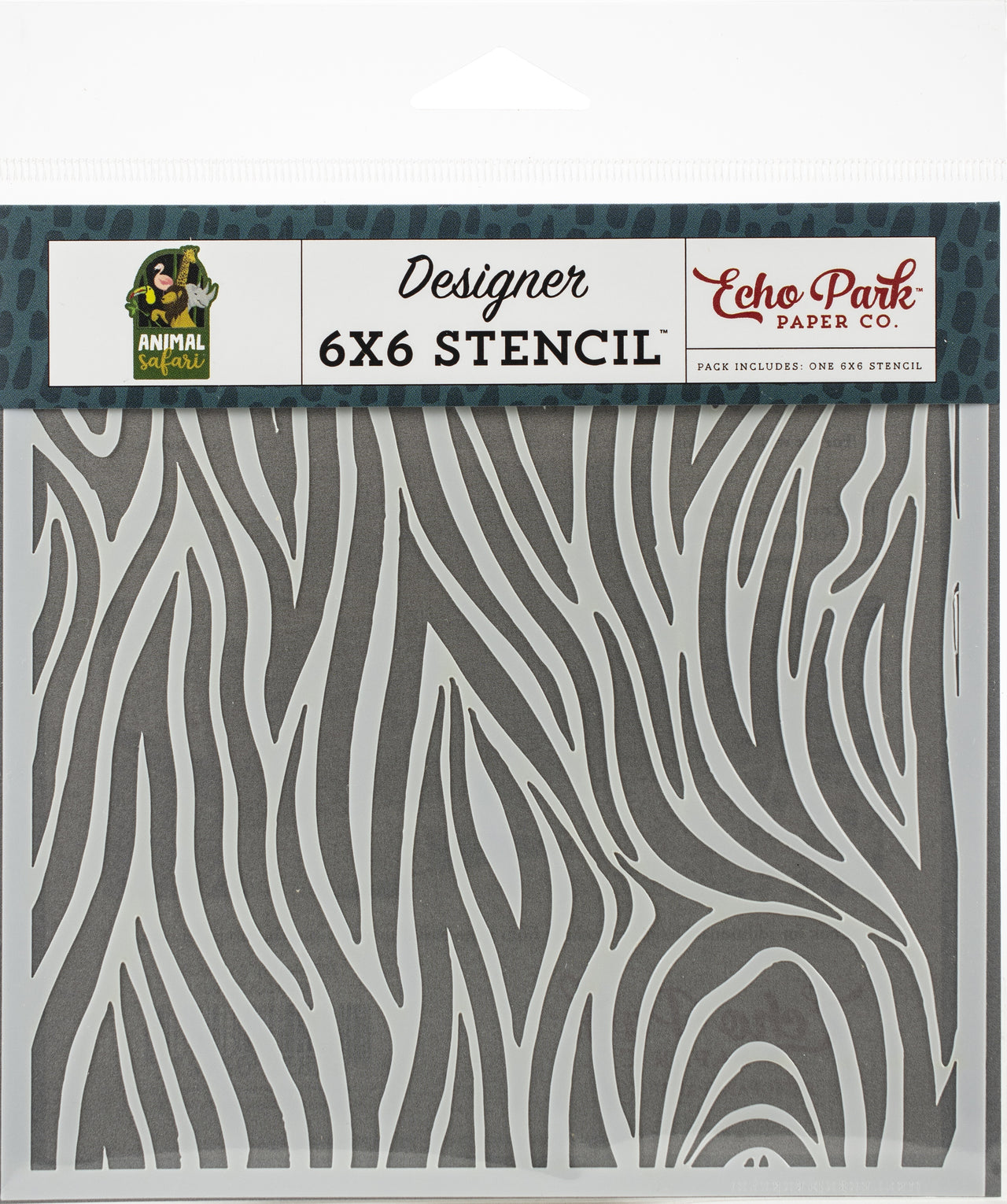 Echo Park Paper Echo Park Stencil 6"X6" - Zebra Stripe