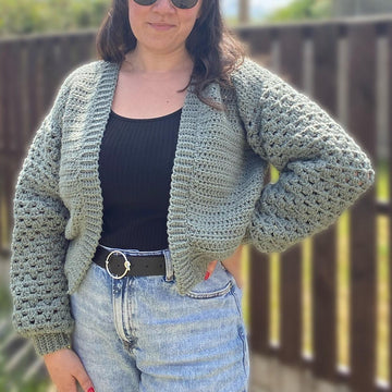 Granny Stripe Sleeve Cardigan - Adult
