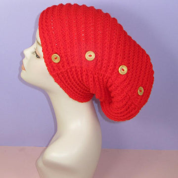 Sideways Fishermans Rib Button Up Slouch Hat