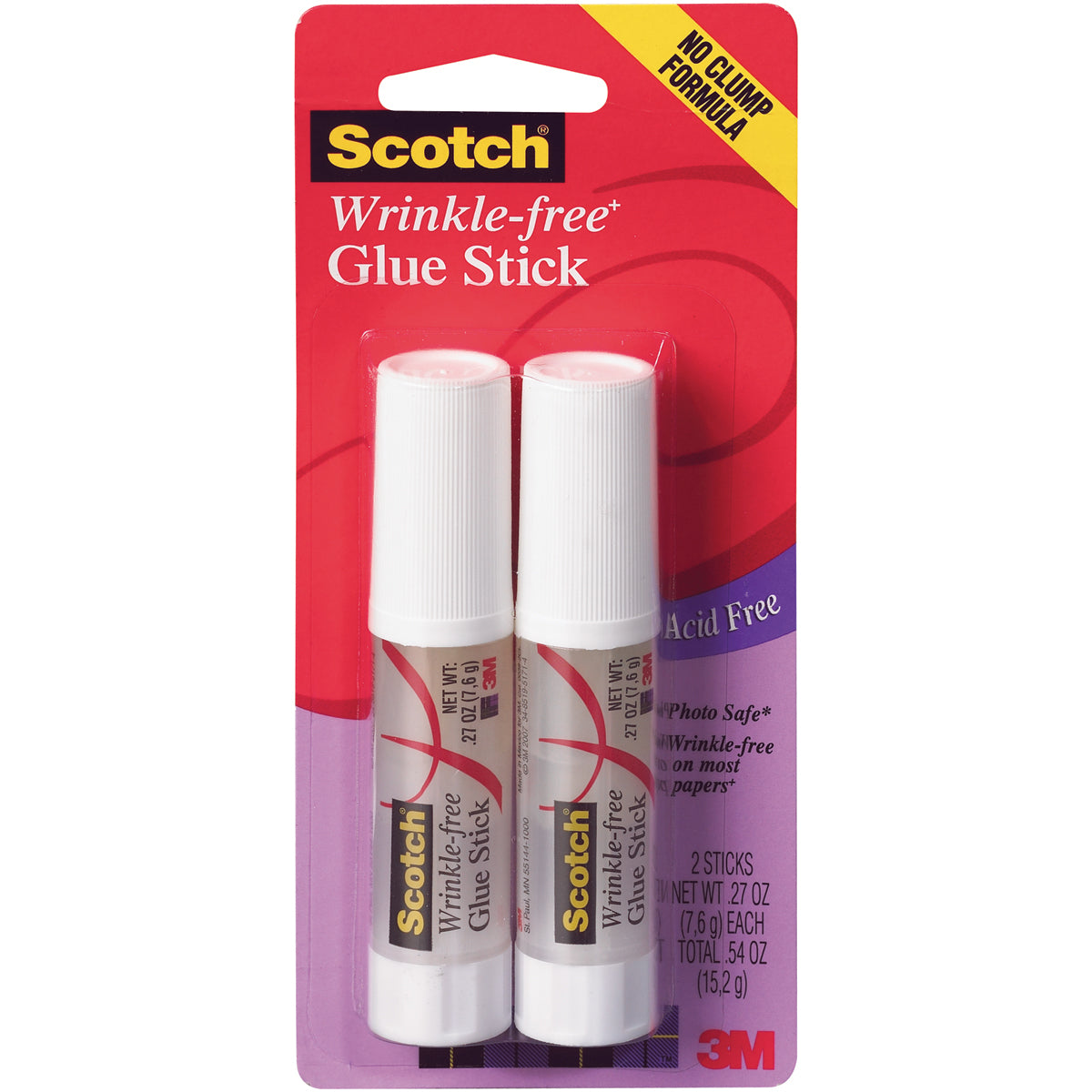 Scotch Wrinkle-Free Glue Sticks 2/Pkg - .27oz