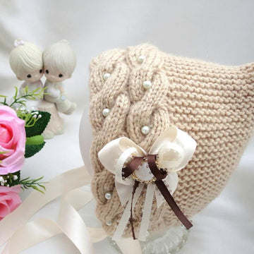 Knitting PATTERN Baby Bonnet Knitted Baby Cap