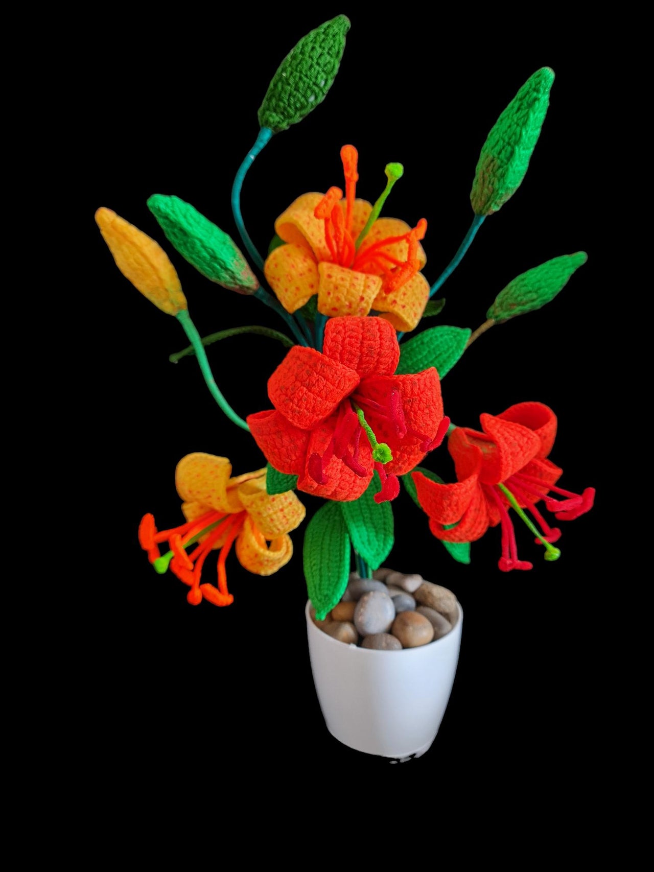 Crochet Tiger lily flowers