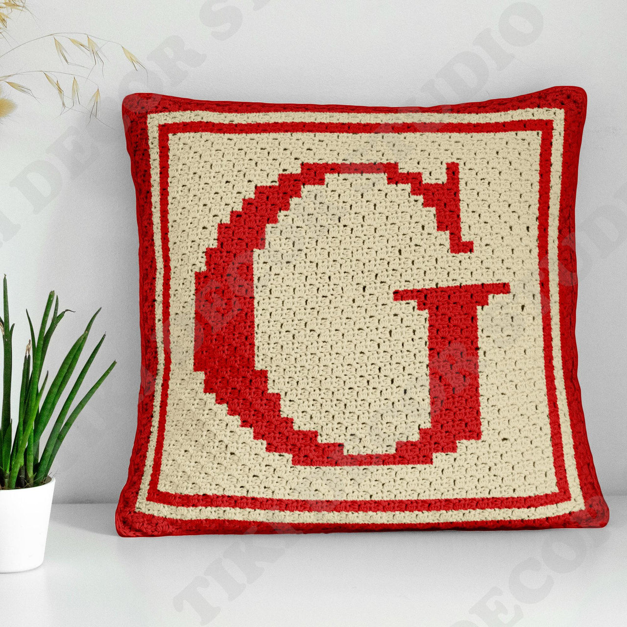G Pet Name Pillow Cover CROCHET PATTERN