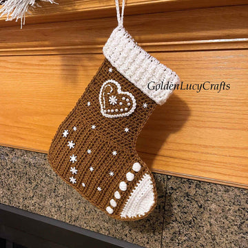 Crochet Gingerbread Stocking