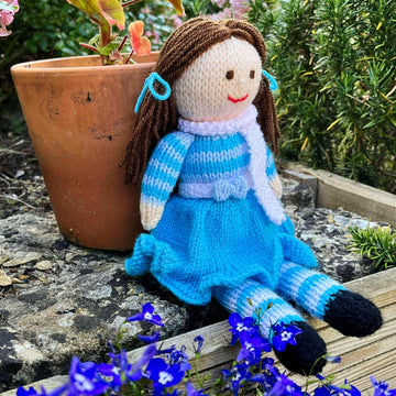 Pansy Rag Doll Knitting Pattern - Toy Knitting Pattern
