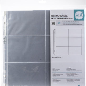 We R Memory Keepers We R Post Bound Photo Sleeves 12"X12" 10/Pkg - Six 4"X6" Pockets