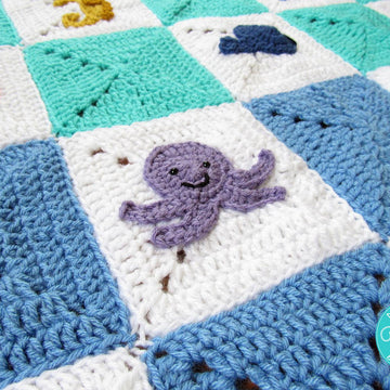Ocean Granny Square Afghan