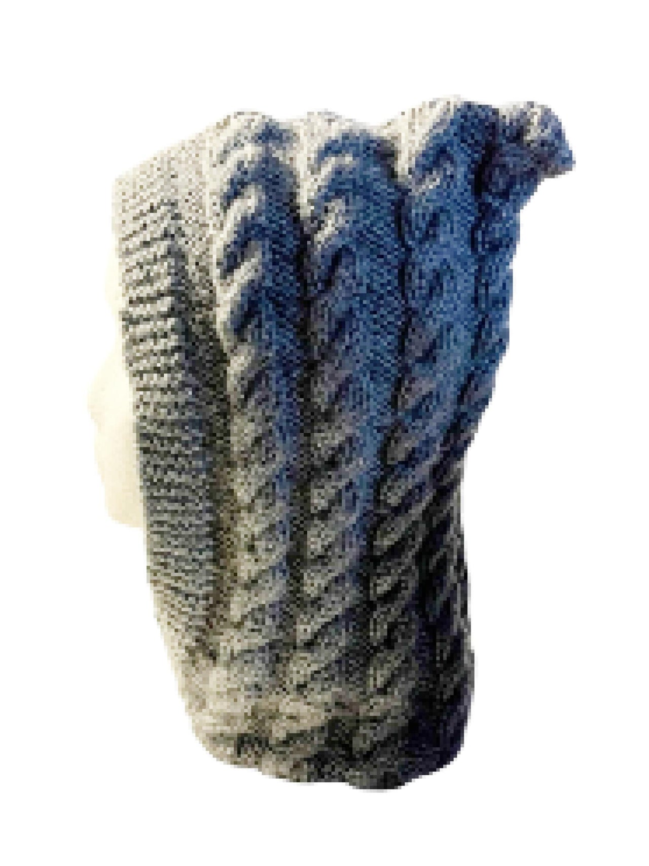 Turtleneck Cabled Neck Warmer Hoodie Knitting Pattern
