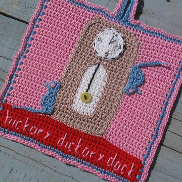 Hickory Dickory Dock mouse potholder