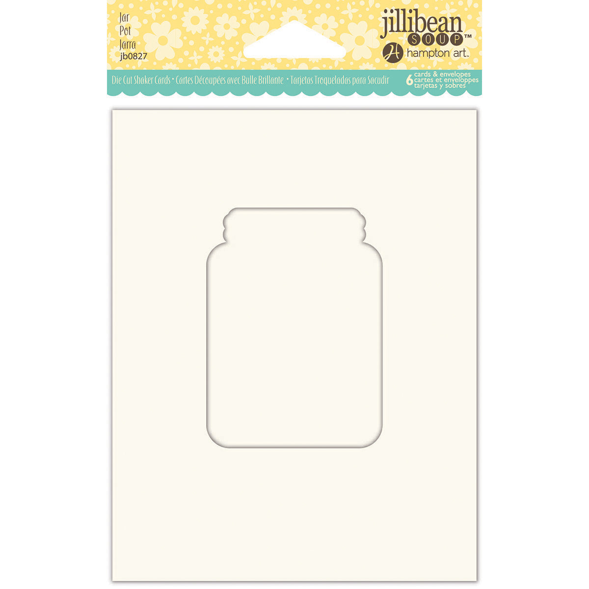 Hampton Art Jillibean Soup Shaker Cards W/Envelopes 5.5"X4.25" 6/Pkg - Jar