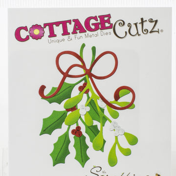 CottageCutz Dies - Holly Mistletoe, 1.8"X2.3"