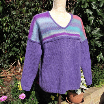 2 Tone V Neck Sweater