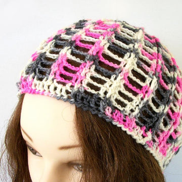 Spiderweb Skullcap Lace Beanie In Fingering Weight