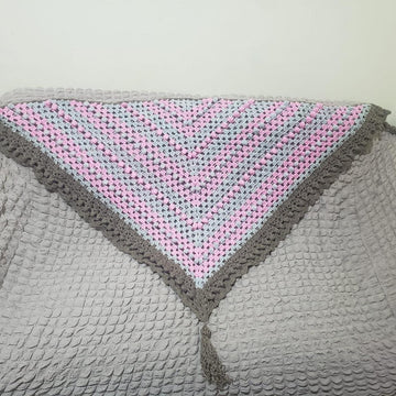 Triangular Popcorn Shawl