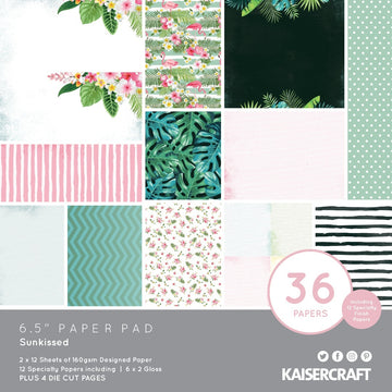 Kaisercraft Paper Pad 6.5"X6.5" 40/Pkg - Sunkissed